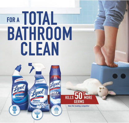 Lysol Toilet Bowl Cleaner Gel, For Cleaning and Disinfecting, Septic Safe Toilet Bowl Cleaner, Lavender & Cotton Blossom Scent, 24 oz, (Pack of 2)