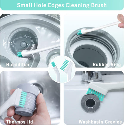 Lumkew Small Cleaning Brush Tight Spaces, 8pcs Crevice Cleaning Brushes Tool for Household Use, Tiny Cleaning Brush Mini Parts Humidifier Toaster