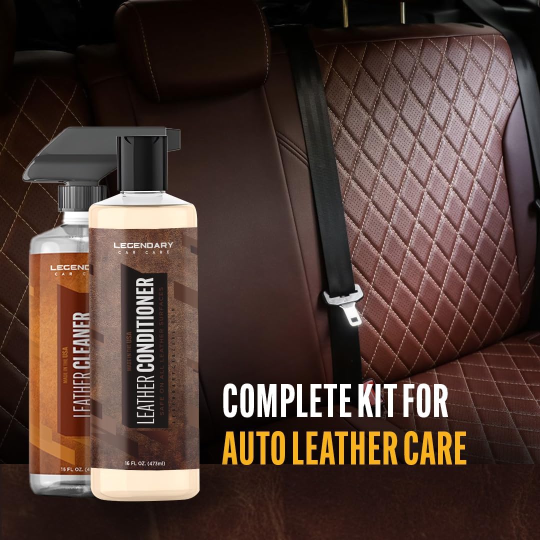Legendary Leather Cleaner - Colorless Interior Car Cleaner & Interior Detailer - Lifts Dirt, Grime & Spots with a Natural Finish - Car Cleaning Supplies for Your Truck, SUV & Van