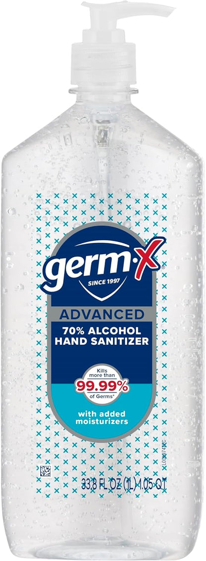 Germ-X Advanced Single-Use Hand Sanitizer Wipes, 20 Soft Wipes (Pack of 10), Fast-Drying & No Rinse Plant-Based Alcohol, Moisturizing Hand Sanitizer with 70% Alcohol