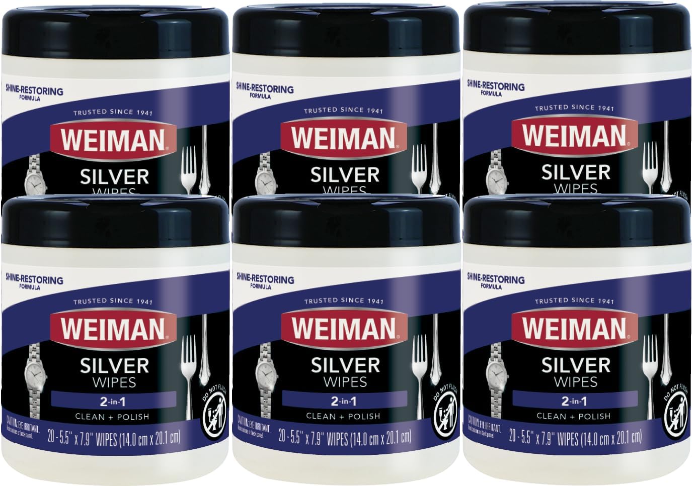 Weiman Jewelry Polish Cleaner, Tarnish Remover Wipes - 20 Count - Use on Silver Jewelry Antique Silver Gold Brass Copper and Aluminum