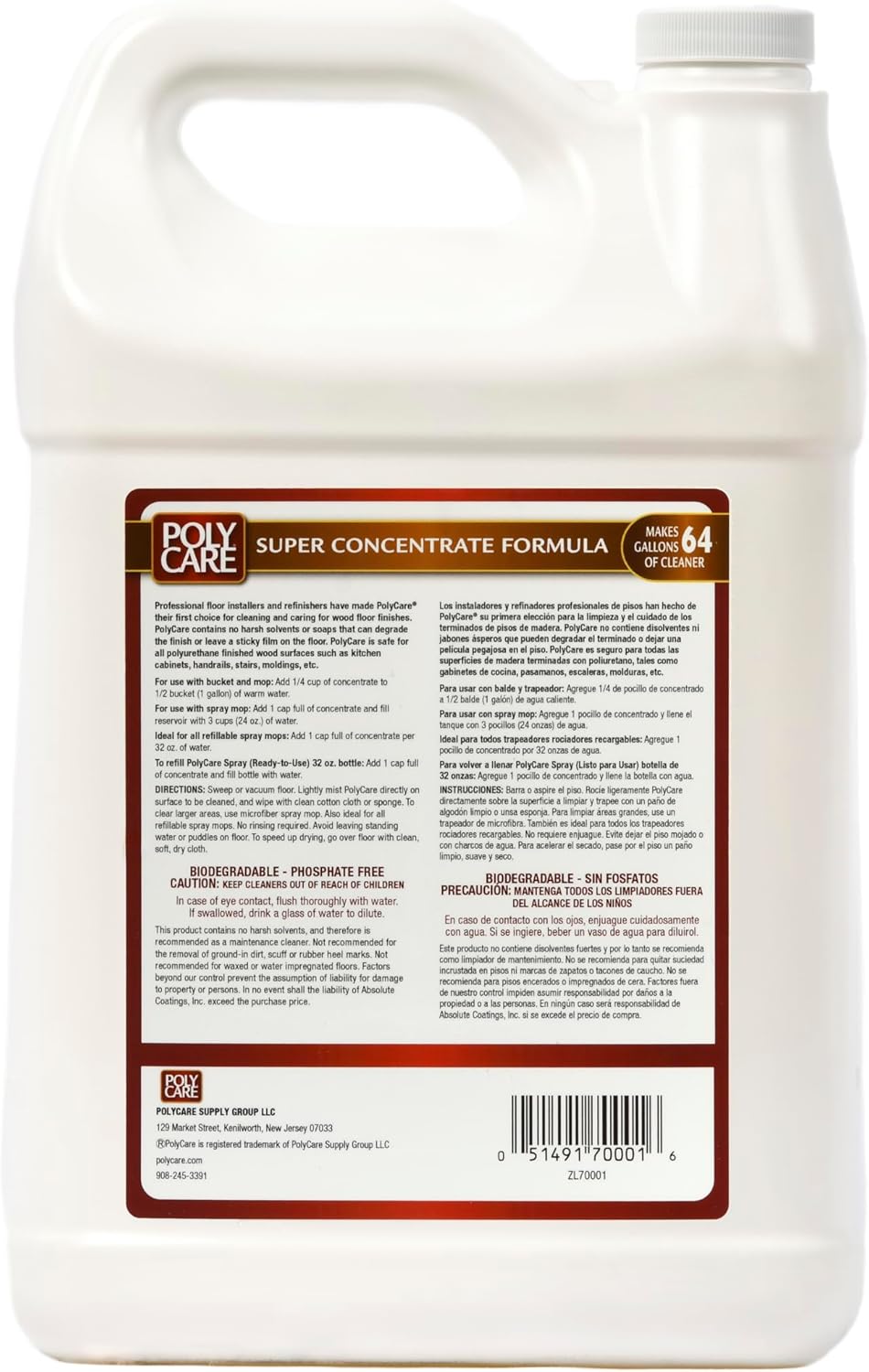Hardwood Floor Cleaner Super Concentrate - 128 Fl Oz - Fresh- Dilute Concentrate with Water for Spray Mops and Spray Bottles - Residue-Free Floor Cleaning Solution