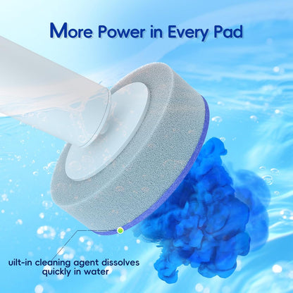 LFBEAR Disposable Toilet Brush Wand, Wall Mounted Toilet Cleaner Kit with Holder, 18 Refills Replacement Heads for Bathroom Cleaning