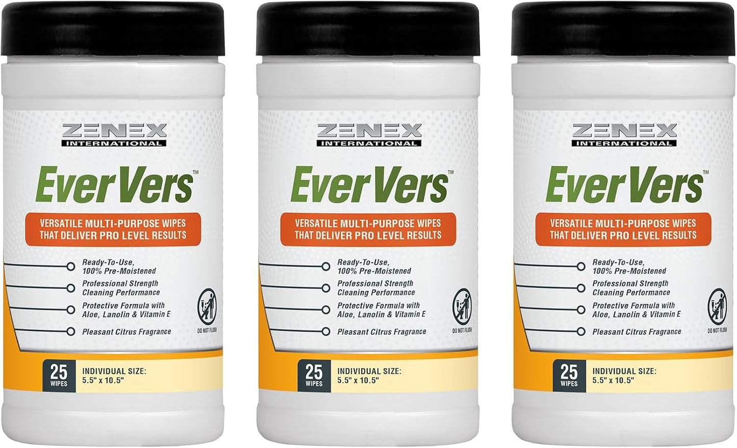 Magic EverVers Heavy Duty Cleaning Wipes - Single Sided Hand & Surface Towels | Powerful Moisturizers to Prevent Dry Hands | Waterless | Removes Grease, Oil, Dirt, & more (3 Pack | 75 Sheets Total)