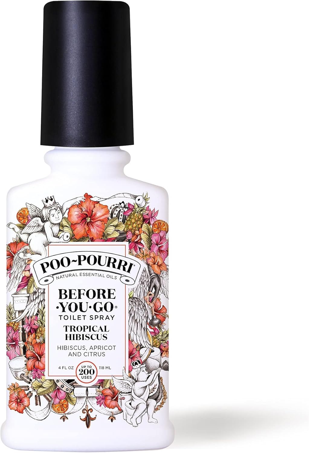 Poo-Pourri Before-You-Go Pocket Toilet Spray, Travel Essentials, Tropical Hibiscus, 1 Fl Oz, Up to 50 Uses, On-The-Go Bathroom Odor Deodorizer with Essential Oils, TSA Approved Size, Hibiscus, Apricot