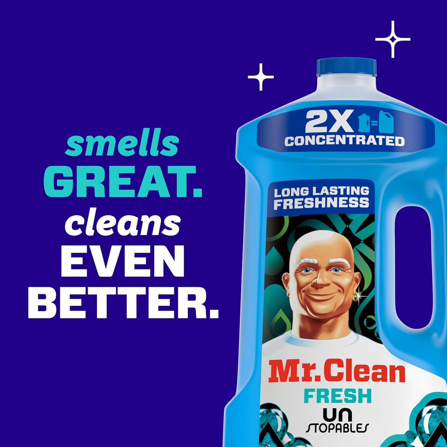 Mr. Clean 2X Concentrated Multi Surface Cleaner with Unstopables Fresh Scent 41 fl oz
