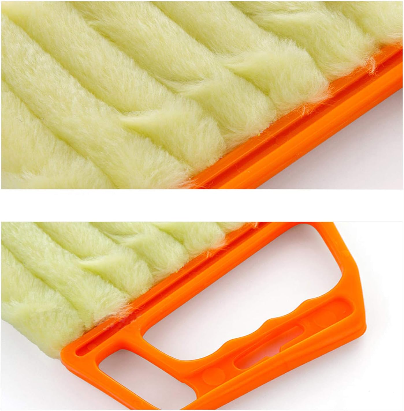 2 Pcs Blind Cleaner Washable Window Dusting Cleaner Tool Mini Blind Duster Brush Dust Clean Venetian Blind Brush Window Air Conditioner Duster Dirt with 7 Slat Handheld Household Kitchen Cleaning