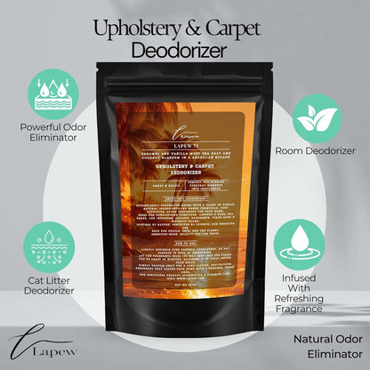 Lapew Black Sea Scented Cleaning Bundle | Carpet Deodorizer Powder (16 oz) & Mop Soap Concentrate (36 oz) | Pet-Friendly Odor Eliminator - Colors B