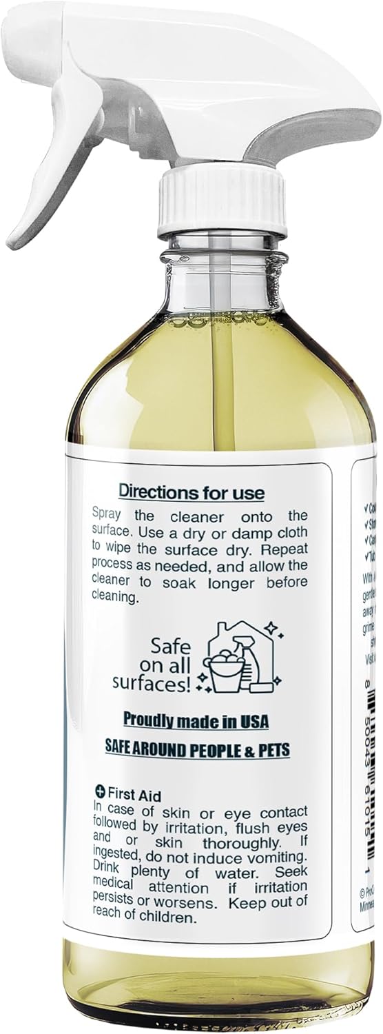 Degreaser Cleaner Heavy Duty Cleaning Spray 16 oz - Kitchen Cleaner for Stubborn Splatters, Stove Top, Grill, Drip Pans, & Oven Cleaner - Safe on All Surfaces - Fresh Scent