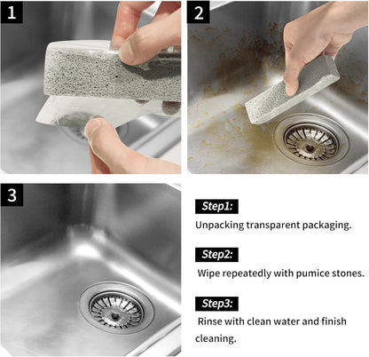 10 Pack Pumice Stone for Cleaning, Pumice Stone for Toilet Cleaning Bowl Stick, Heavy Duty Strong Pumice Cleaning Bar for Bathtubs, Kitchen Sink, Grill, Household (5.9 x 1.4 x 0.9 Inches)