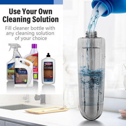 Mops for Floor Cleaning Wet Spray Mop with 14 oz Refillable Bottle and 2 Washable Microfiber Pads Home or Commercial Use Dry Wet Flat Mop for Hardwood Laminate Wood Ceramic