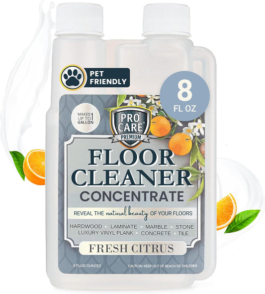 ProCare Floor Cleaner (Made in USA) | Tile, Stone, Laminate, Vinyl & Natural Wood Floor Cleaner for Mopping, Household Supplies, Cleaning Solution with Citrus Aroma - 1 Gal (128 Fl Oz)
