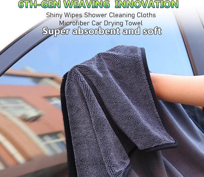 Cleaning Wipes Cloths,5pcs Cleaning Drying Towels,Shower Doors Drying Towels,12 * 10” Streak Free Glass Window Car Mirror Super Absorben Microfiber Cleaning Cloths Cleaner(5pcs grey12*10”)