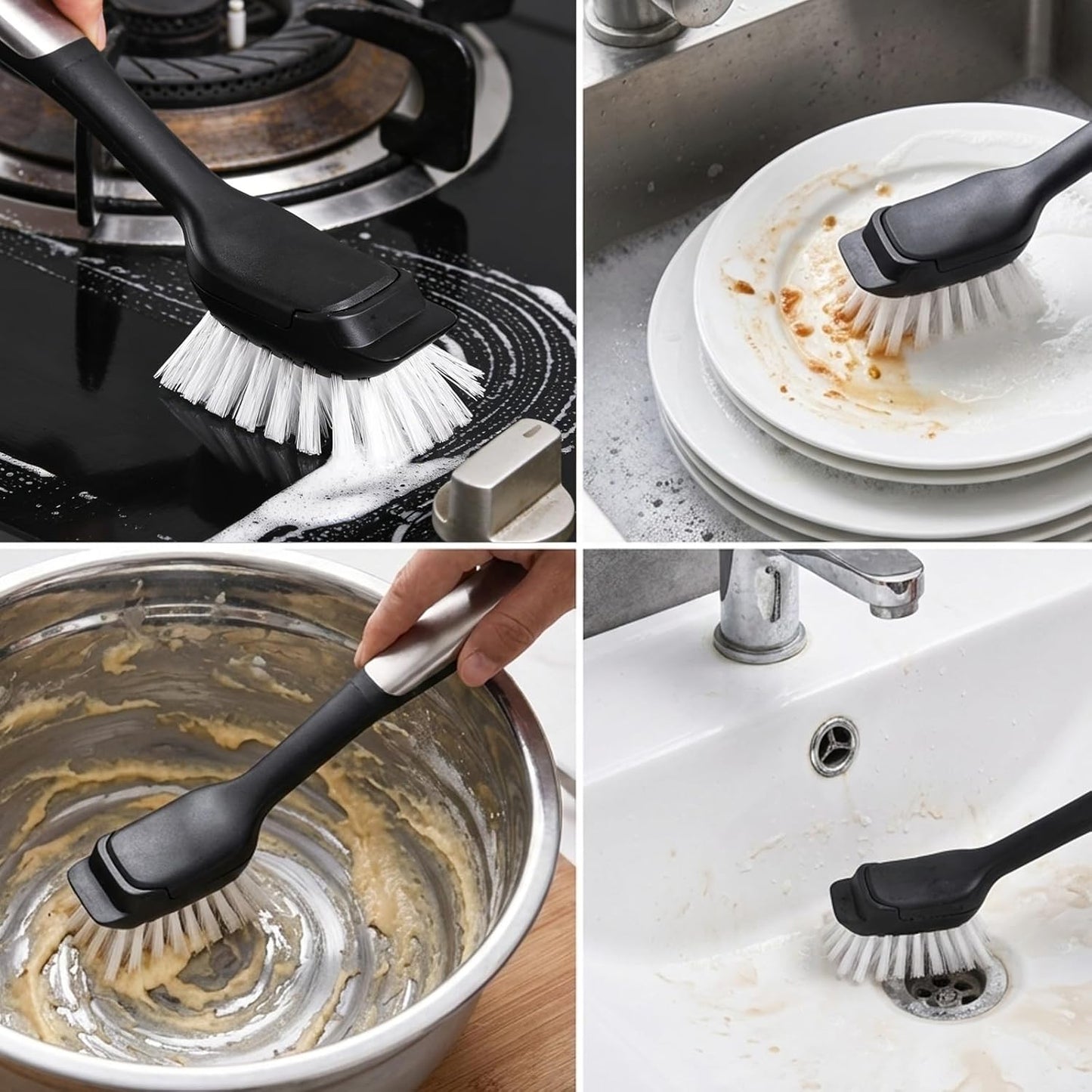 Brush Refill for OXO Steel Dish Brush - 4 Pack Dish Brush Cleaning Replacement Head