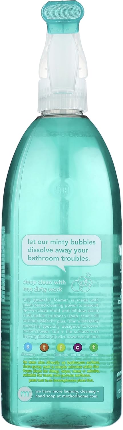 Method Foaming TUB+TILE CLEANER, Eucalyptus Mint, 28 Ounce, 1 pack, Packaging May Vary