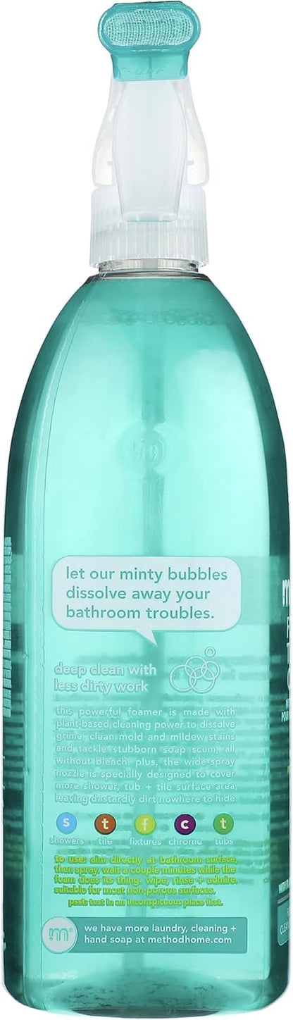 Method Foaming TUB+TILE CLEANER, Eucalyptus Mint, 28 Ounce, 1 pack, Packaging May Vary