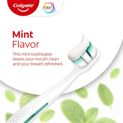 Colgate Total Whitening Toothpaste Paste, 5.1 oz, 4 Pack, Fluoride, Antibacterial, for Plaque, Gingivitis, Sensitivity, Stain Removal, Clinically Proven, Mint, Teeth Whitening, Stannous Fluoride