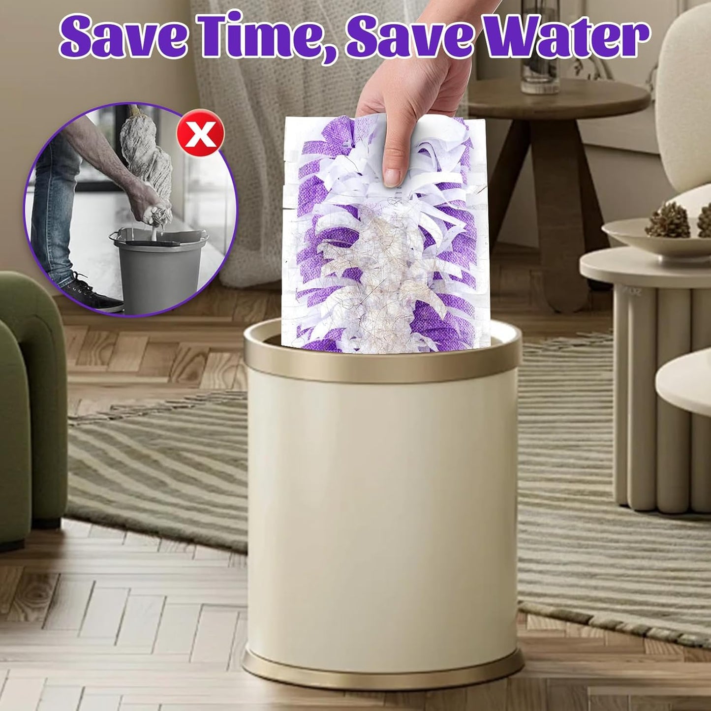 20 Pack Disposable Mop Pads Compatible with Swiffer Power Mop Pads Replacement for Swiffer Power Mop Refills, Multi-Surface Mopping Pad Refills, Wet Pads Refill for Floor Cleaning