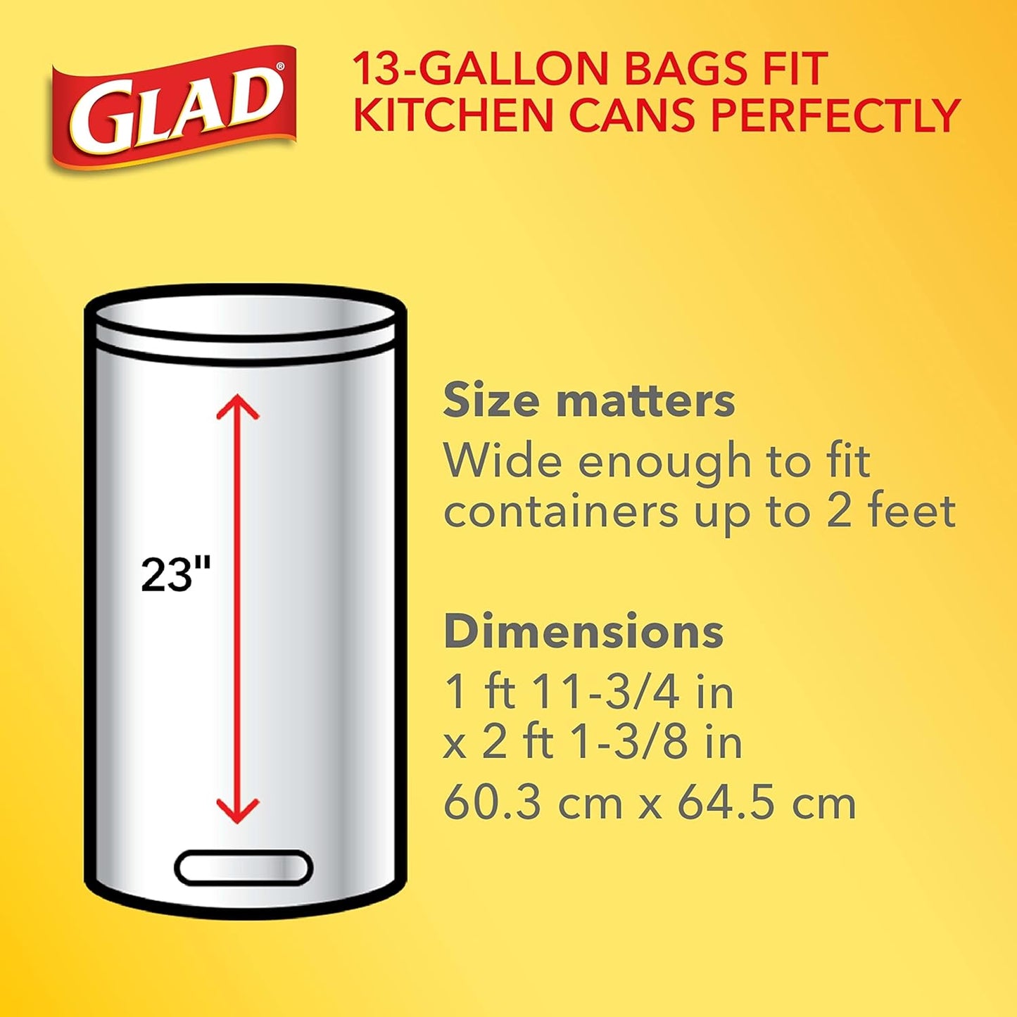 Glad ForceFlex Tall Kitchen Trash Bags, 13 Gal, Gain Lavender with Febreze, 110 Ct (Pack May Vary)