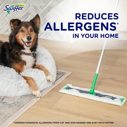 Swiffer Sweep + Mop XL, Broom & Mop Alternative, Floor Cleaner for Dirt, Dust, Hair, All Purpose Cleaning Tool for Home, Bathroom, Kitchen, Set Includes 1 XL Sweeper 8 XL Dry Pads 2 XL Wet Pads Fresh