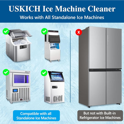 Ice Machine Cleaner Descaler Tablets-36Pack Ice Maker Cleaner Compatible with Frigidaire, Opal, GE Profile, Kitchenaid, Nickel Safe Scale Remover for Countertop, Nugget Ice Makers