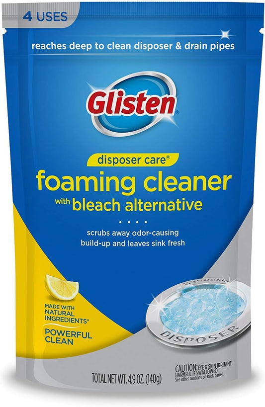 Glisten DP20B Disposer Care Foaming Garbage Disposer Cleaner-Twenty Pack (20 Uses)-Powerful Disposal Cleanser for Complete Cleaning of Entire Disposer-Lemon Scented, 24.5 oz