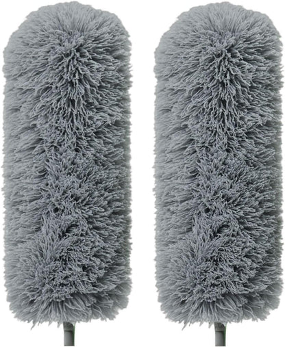 Extendable Feather Duster, Microfiber Duster, Ceiling Fan Duster, Feather Dusters for Cleaning, Dust Cleaner, Cobweb Duster - Electrostatic Bendable Head - up to 55 Inch