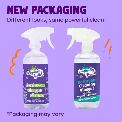 Originally Yellow Plant-Based Kitchen Cleaner | Powered by Natural Vinegar & Infused with Organic Lemon | Multipurpose Kitchen Counter Cleaner Works on Tile, Wood, Granite, & Marble, 16 Fl Oz (3-Pack)