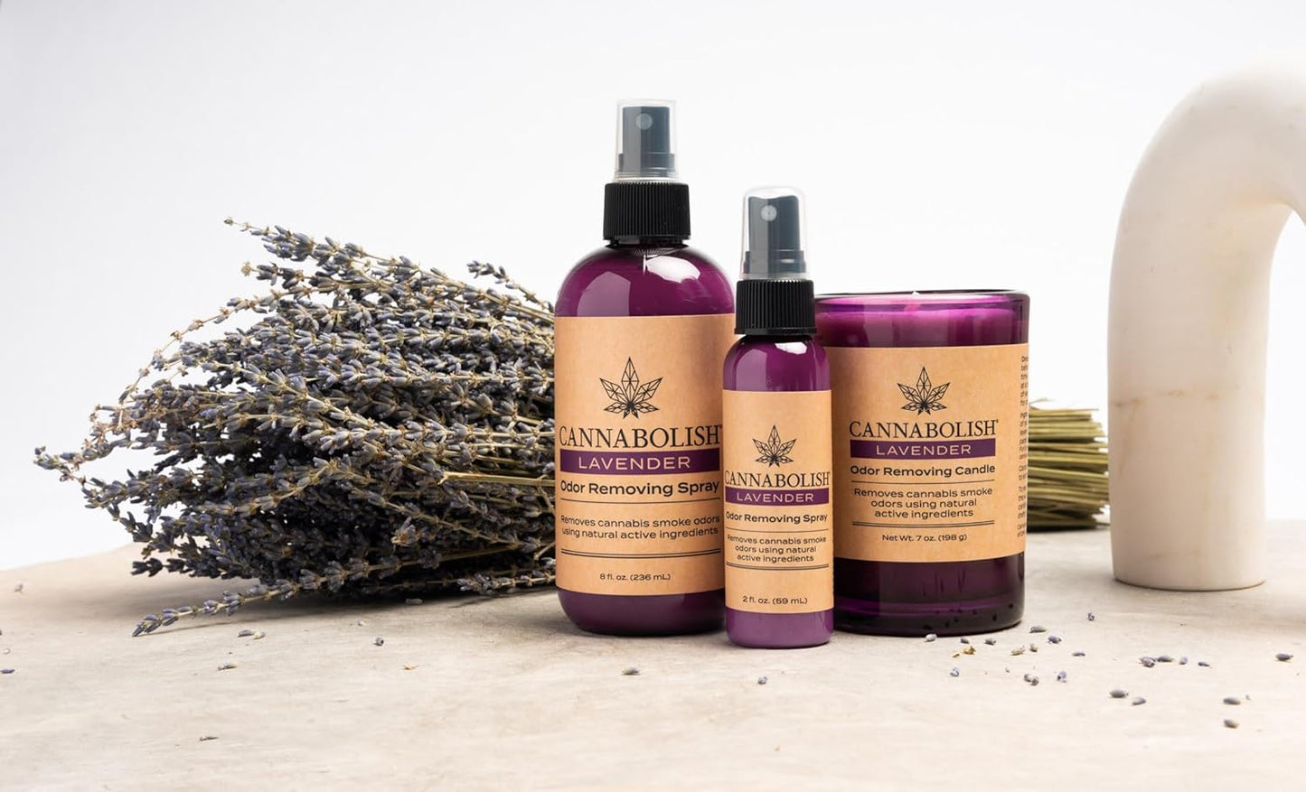 Cannabolish Lavender Smoke Odor Eliminator Spray and Air Freshener, 8 fl. oz, Natural Ingredients (Pack of 2)