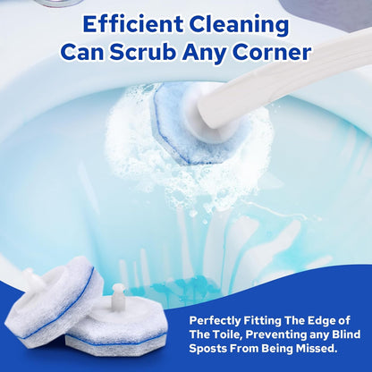 Cecailin® 60pcs Disposable Toilet Brush. Bathroom Cleaning. Disposable bowl cleaners Compatible with Most Toilet Brushes