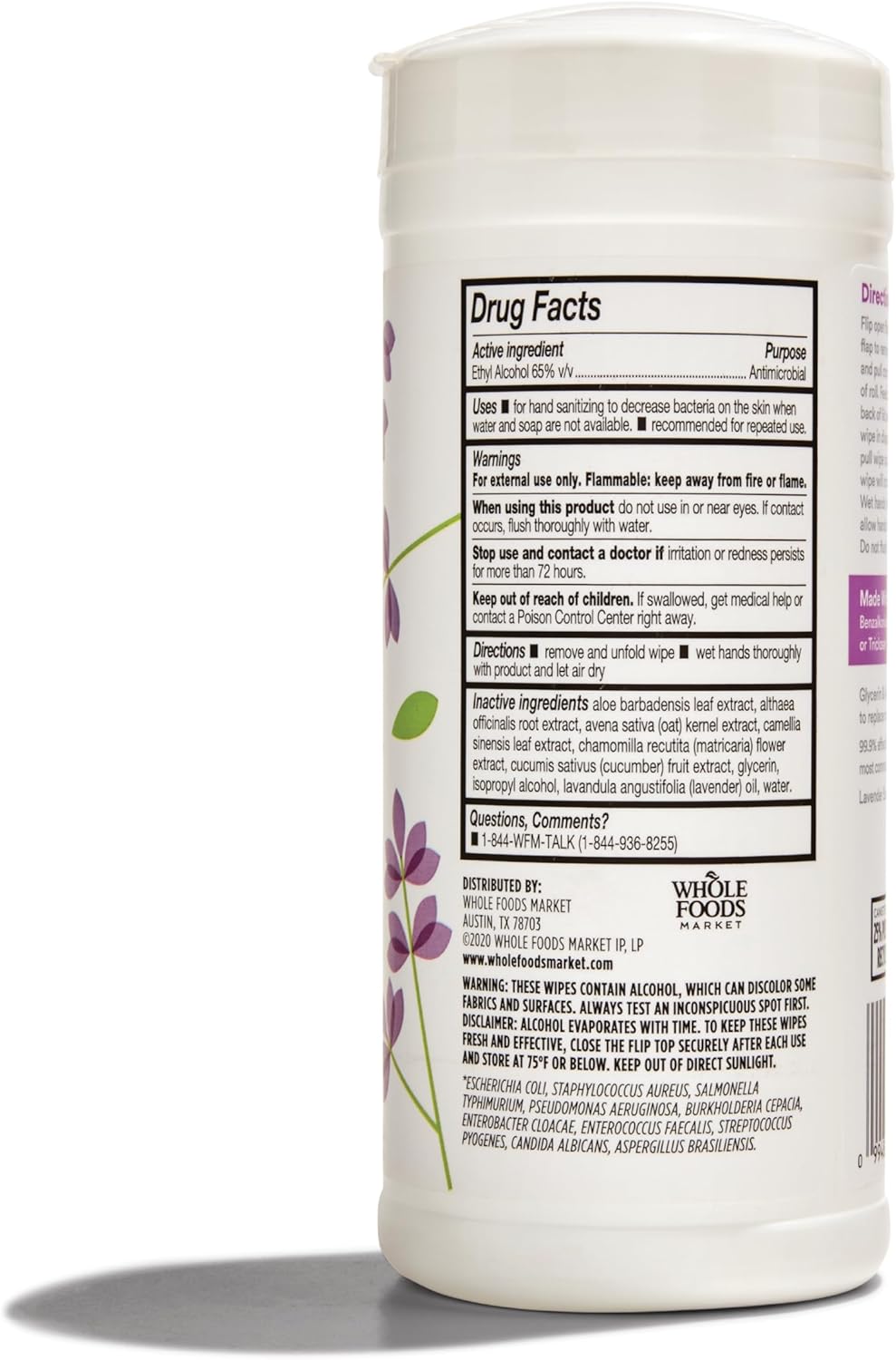 365 by Whole Foods Market, Lavender Hand Sanitizing Wipes, 40 Count