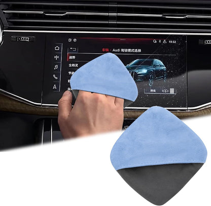 Car Screen Cleaner, 4.1''×4.1'' Microfiber Dashboard Wipes, Square Microfiber Cloth, Car Display Wipes,Vehicle Screen Cleaner Tool universal for Car Dashboard Car Display Car Interior Tools (Black)
