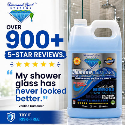 Made in the USA. Diamond Blue Repellent Wash Multi Surface. Cleans,Shine Best Cleaner for Glass, Granite, Countertops Wood & Stainless Steel. Direct from the Manufacturer 32oz Easy to use spray bottle