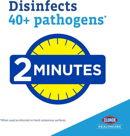 Clorox Healthcare VersaSure Cleaner Disinfectant Wipes, 6" x 5", 150 Count Canister, Pack of 6 (Package May Vary)