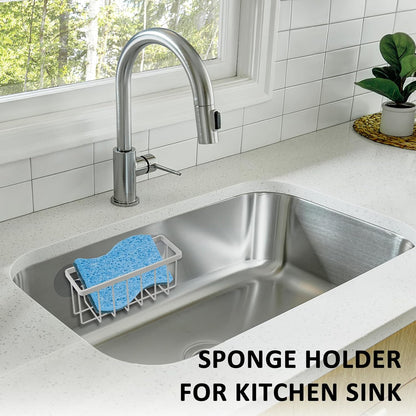 SHFKS Sponge Holder for Kitchen Sink Suction,Kitchen Sink Sponge Holder,Sink Caddy, Soap Holder,Bathroom,Scrubbers (Black)