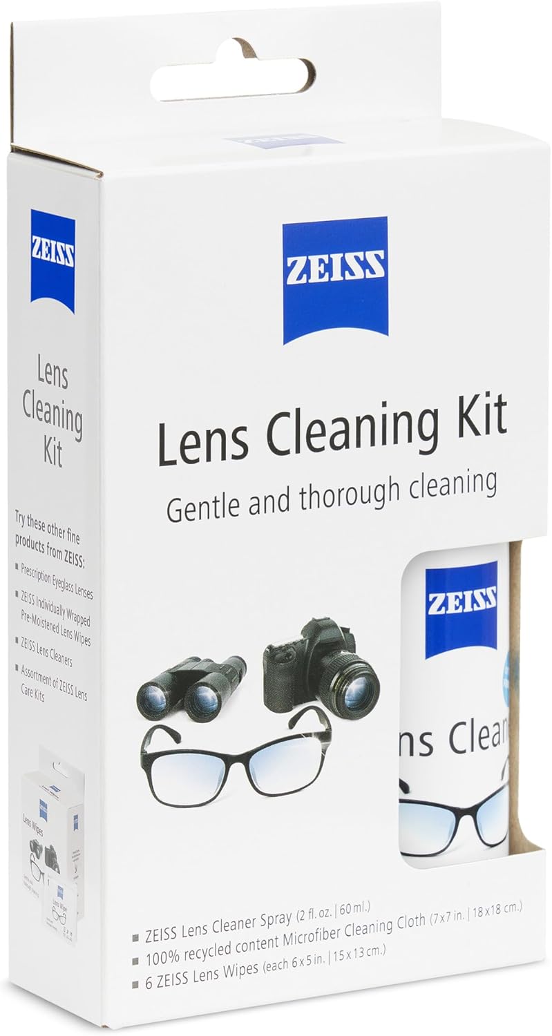 ZEISS Lens Care Pack – 2x 8oz Streak-Free Lens Spray and Microfiber Cloths for Eyeglasses and Optics