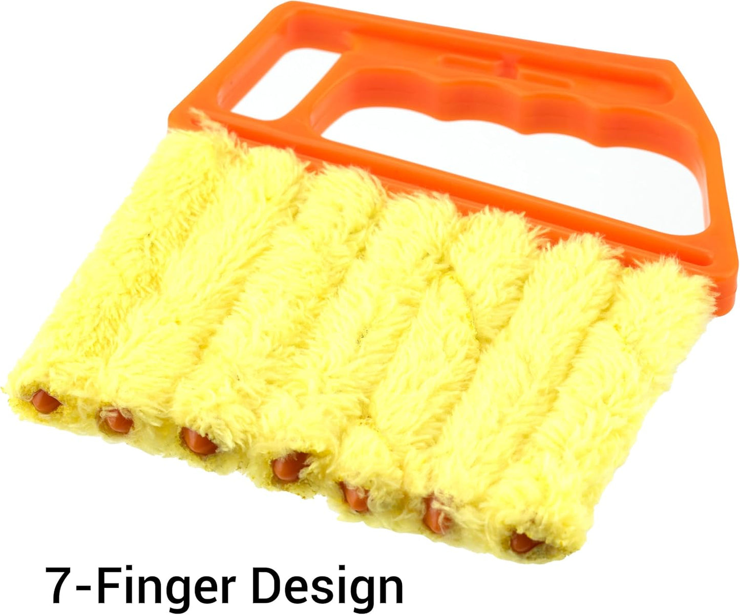 Pack of 2, Blind Cleaner 7 Finger Dusting Cleaner Tool for Window Shutters Venetian Shades Blinds Hand-Held Washable Mini Dust Cleaner Brush Air Conditioner Duster Dirt Cleaner for Housework