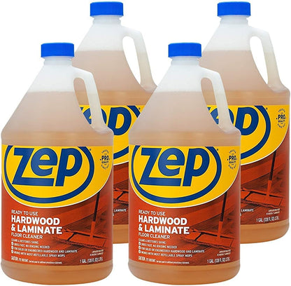 Zep Industrial Hardwood and Laminate Floor Cleaner - 1 Gallon - ZUHLF128 - Removes Spots, Stains and Scuffs. Cleans and Restores Shine