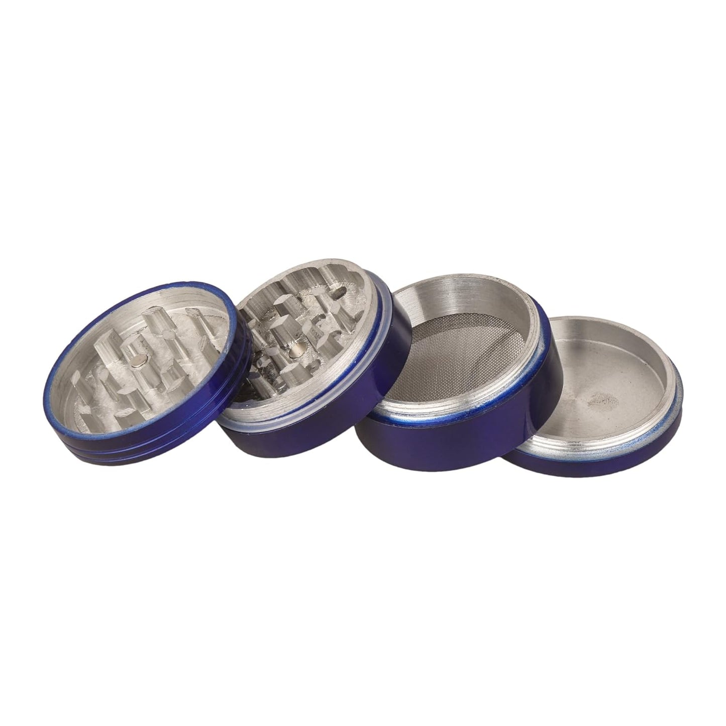 METIER Crusher 42mm Herb Grinder/Herb Crusher Spices with Honey Dust Filter 4 Parts Bong Accessories Classic Metal 42mm