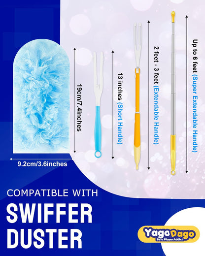 20 Count Duster Refill Compatible with Swiffer Hand Duster, Lavender Flavor Disposable Heavy Duty Duster Refills, Dusters Refills for Cleaning, Blinds & Ceiling Fan (Handle is Not Included)