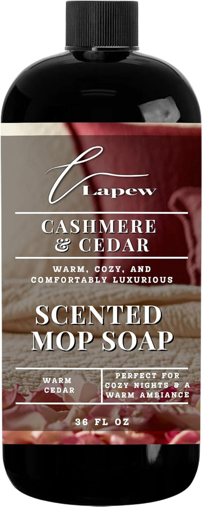Lapew Baccarat Scented Mop Soap - Luxury Floor Cleaner Concentrate for Mopping Tile, Laminate, Vinyl & Hardwood | Streak-Free, Low-Foam | 36 oz - Colors C