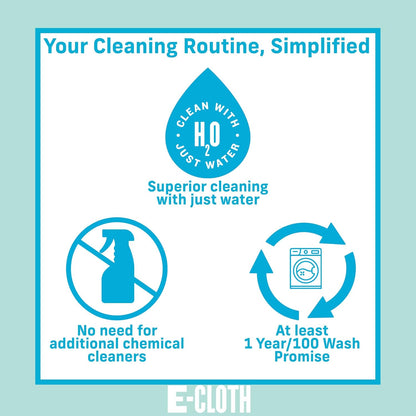 E-Cloth Stainless Steel Microfiber Cleaning Cloth Kit - Stainless Steel Cleaner for Appliances, Oven, Stove, & More - Microfiber Towels for Cars - Reusable Cloths for Cleaning