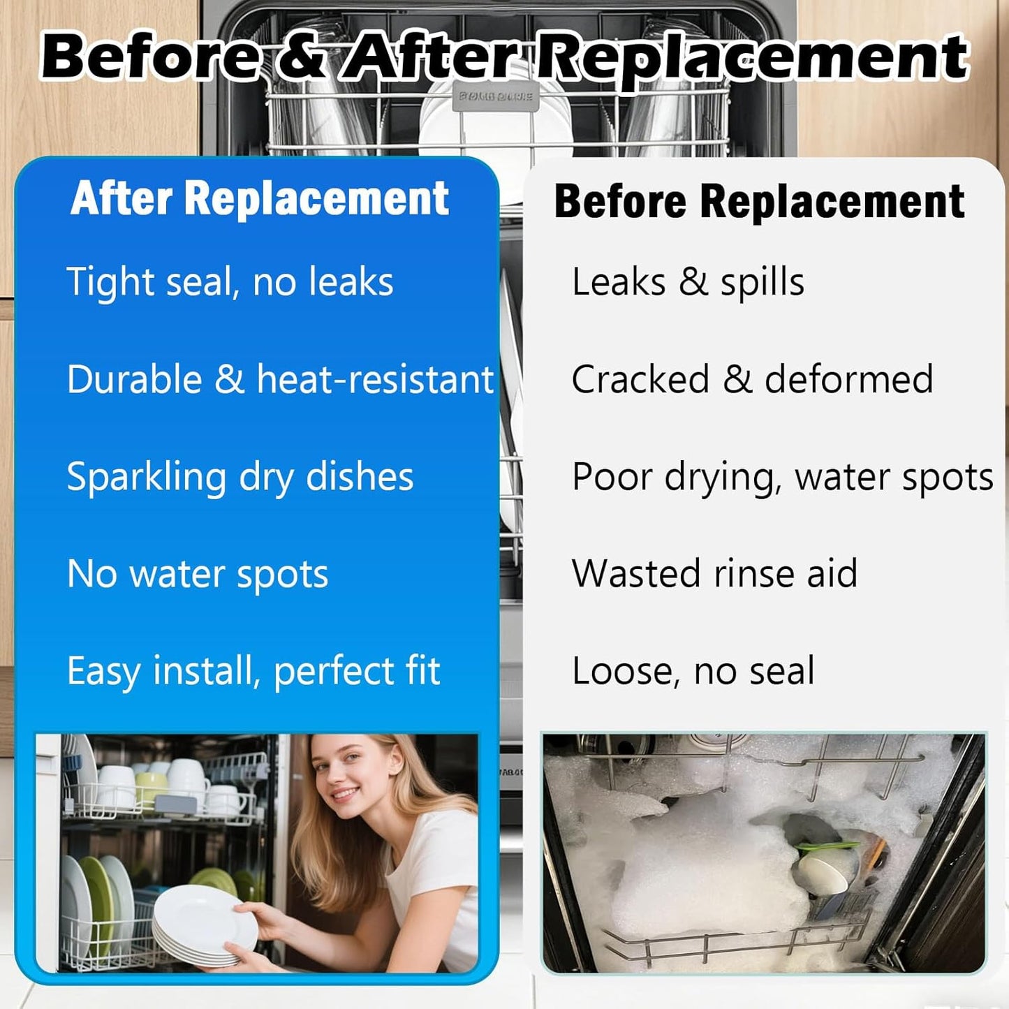WPW10524919 Rinse Aid Dispenser Cap Replacement for Whirlpool KitchenAid Maytag Dishwasher, W10524919 Dispenser Cap Replace W10524923 Dishwasher Rinse Aid Dispenser Cap