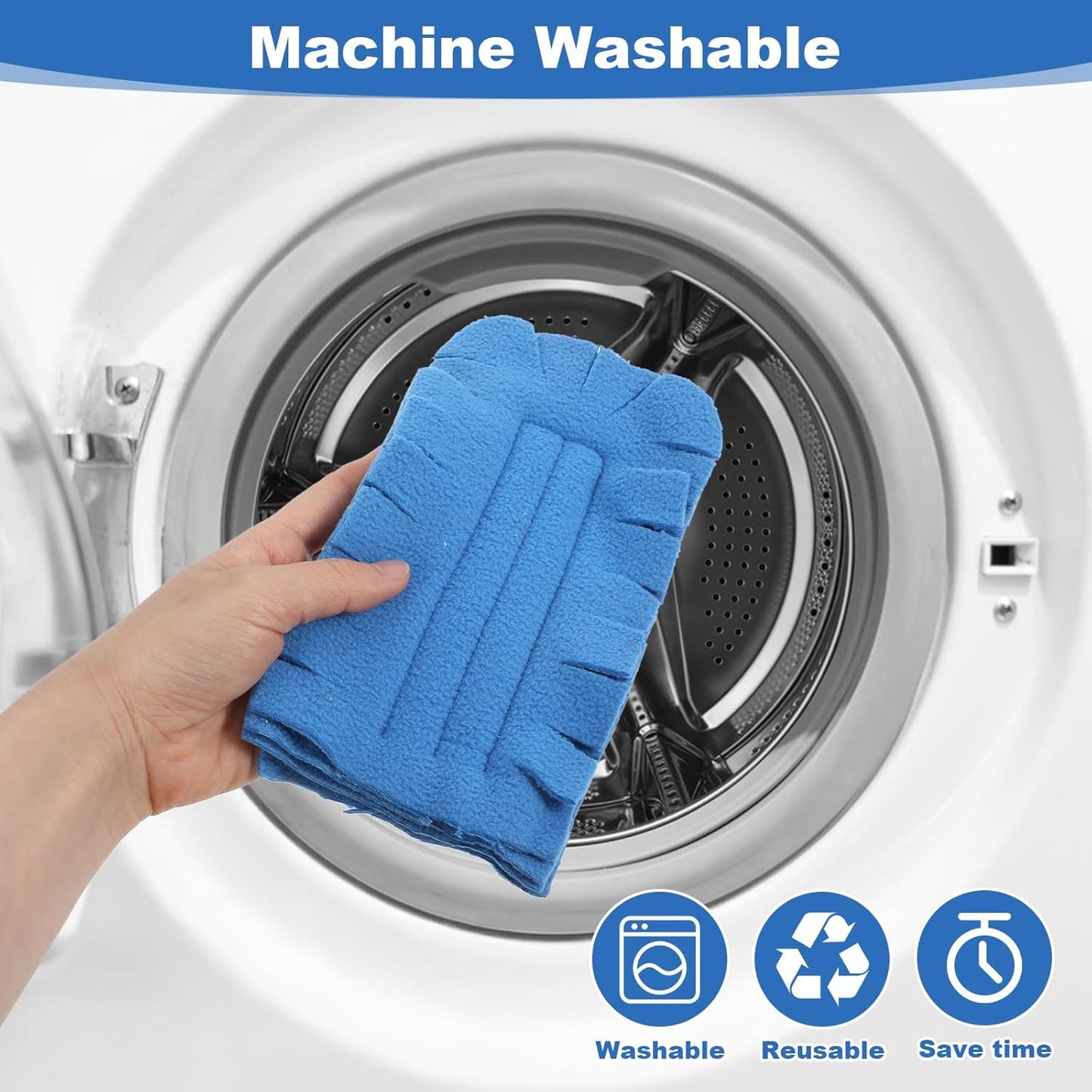 20 Pcs Duster Refill Reusable Fleece Duster Refills Feather Flat Dusters Multi Surface Washable Cleaning Pads Tools for Blinds Ceiling Fan Hardwoods Window Furniture Car