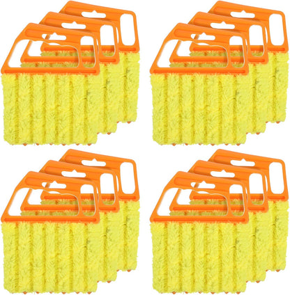 12pcs blinds cleaner tool handheld mini blind cleaner for vinyl blinds 7Finger Washable blind cleaners duster tool for Air Conditioner Window Fan Siding Dust Dirty Removable window cleaners