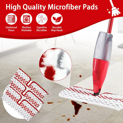 3 Packs Microfiber Spray Mop Pads Compatible with Promist MAX Reusable Spray Mop Refills for Oceda ProMist Dust Mop,Dual-Action Washable Flip Mop Pads Replacement for Dry Wet Floor Cleaning.