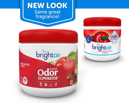 Bright Air 14 oz. Super Odor Eliminator, For Medium-Size Spaces, Cool & Clean Scent, Case of 6,Air Freshener, Natural Essential Oils, Lasts Up to 90 Days Each