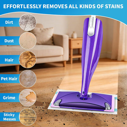 80 Pack Wet Jet Pads for Swiffer Wet Jet Spray Mop - 4 Layers Thickened Multi-Surface Mop Pads for Swiffer Wet Pads Refill, Safe for All Finished Floors, Heavy-Duty Dirt Locking | Super Absorbent