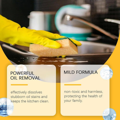Kitchen Degreasing Cleaning Spray - Powerful Heavy Oil Stain Remover | Ideal for Range Hoods, Stoves, Ovens & Kitchen Utensils | Fast-Acting & Easy to Rinse