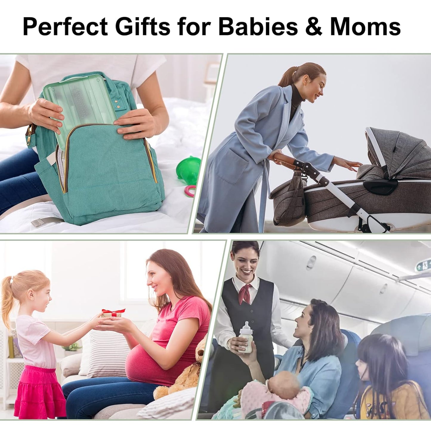 Baby Bottle Brush,6 in 1 Bottle Cleaner Set with Extendable Silicone Bottle Brush,Drying Rack,Nipple & Straw Brushes,Soap Dispenser & Organizer Case,Ideal Gifts for Babies& Moms